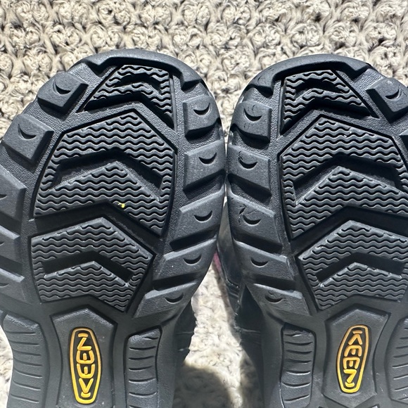 UNIQUE Keen Girls tall full-grain black leather/plaid boots. US 1 UK13 EU 33 - Picture 10 of 11